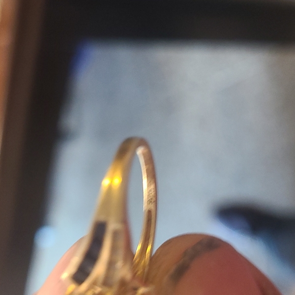 Gold toned 925 silver ring - Picture 4 of 4